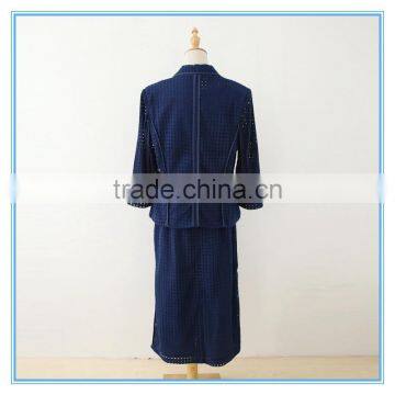 Organic 100% Cotton Eyelet Embroidery Business Suits Lady Church Suits photo-2