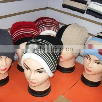 100% Acrylic Knitted Beanie Hat for Winter Season photo-5