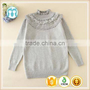 long sleeve spring sweaters kids fashion turtleneck clothes children good quality girls grey sweaters wholesale