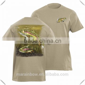 Custom Graphic Printed Mens Fishing T Shirt Heavy 100% Preshrunk Cotton Short Sleeve T Shirt Wholesale Mens Clothing