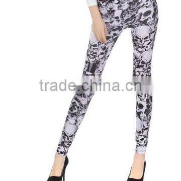 branded fashion ladies skull head print pants