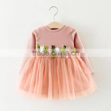Zm11670a 2017 New Arrivals Kids Fall Clothes Cotton Girls' Dresses Fashion Boutique Children's Clothing photo-2