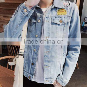 zm35625a men fashion coat spring denim jean jacket wholesale