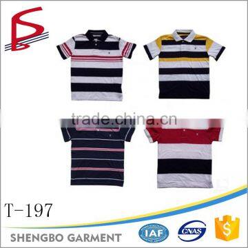 Latest Stripe Polo t Shirt Design Wholesale