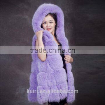 2016 Hot Sales Europe Style Made in China Woman Real Fox Fur Skin Fur Gilet photo-5