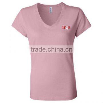 Pre-shrunk 100% Combed Ringspun Cotton, 30 Singles Ladies' Short Sleeve V-Neck T-Shirt photo-3