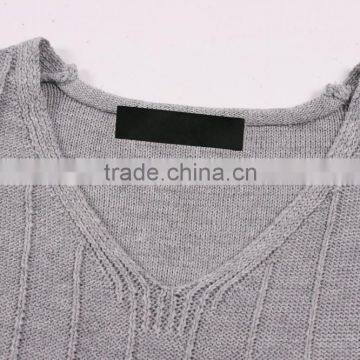New Fashion Gray Long Sleeve Sweater photo-2