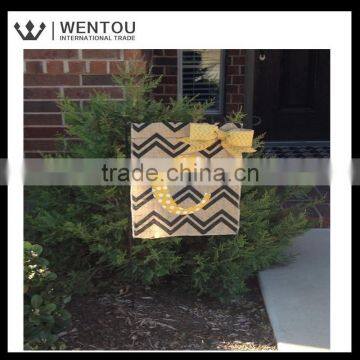 Wholesale Monogrammed Burlap Garden Flag photo-2