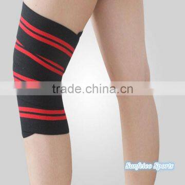 Lightweight Elastic Knee Bandages Leg Compression Calf Support Wraps Sports Squats Training~3colors~Accept Custom photo-4