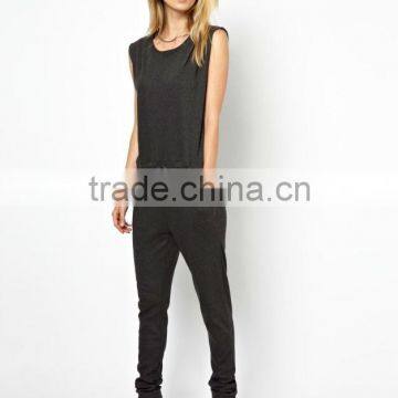 2013 dongguan fashion summer cotton side pocket jumpsuit