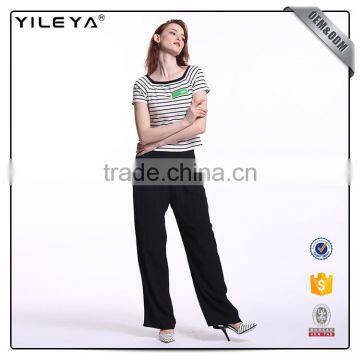 ODM Services T-shirt Custom,women Short Sleeve Stripe T-shirt photo-3