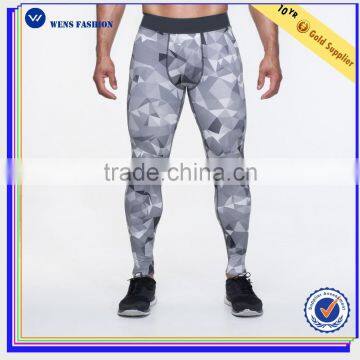 Custom yoga pants nylon sports wholesale print leggings for men