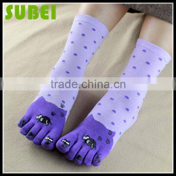 2015 Female Warm Five Fingers Socks,cotton and Nightbird Pattern Socks,Quiet and Sweet photo-4