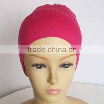 Pure Color Fashion Muslim Hat With Rubber Band Cylinder Female Factory Direct Bottling Cap photo-2