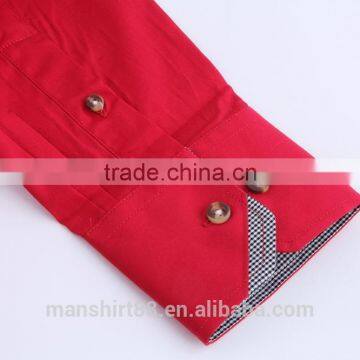 Stiff Collar Mens Solid Color Dress Shirts photo-3