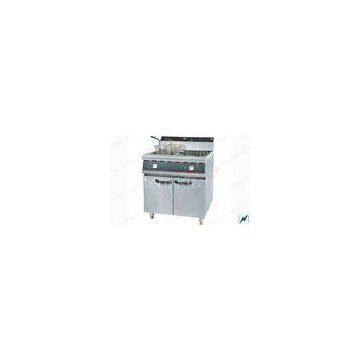 Floor Type Electric Deep Fryer With Double Tank / 4 Basket , 3N - 380V