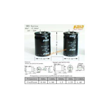 Ymin Snap in Capacitor Aluminum Electrolytic Capacitor for Renewable Energy Power Inverters