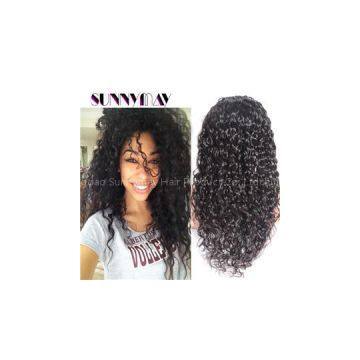 Sunnymay Hair 7A+ Grade Human Hair Stock Glueless Cap Full Lace Wigs/Lace Front Wig Indian Remy Hair Curly Lace Wigs