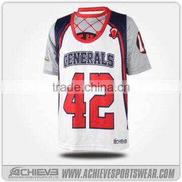 Custom sublimation men's lacrosse shooting jersey /shooting clothing