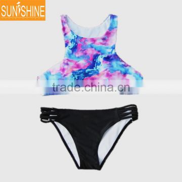 Hot Selling Swimwear Custom Women Bikini Swimwear Halter High Neck Bikini