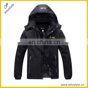 Wholesale Fashion Black Pu/Fleece Man Leather Jacket