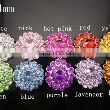 24mm Alloy Color Gems Crystal Button Spark Rhinestone Buttons Decoration Accessory