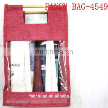 Small Top Packing Hot Sale Wooden Handle Jute Bag photo-2