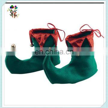 Non Woven Felt Cheap Christmas Party Jingle Bells Elf Shoes HPC-1079