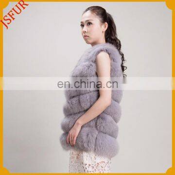 Wholesale Fashion Animal Light Grey Fox Fur Vest photo-2