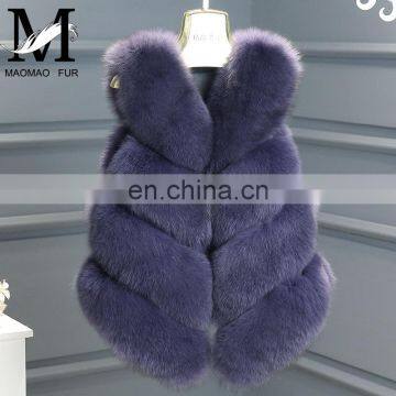 2016 Hot Selling Real Fox Fur Vest Women Natural Fur Vest Cute Spell Fox Fur Vest photo-6