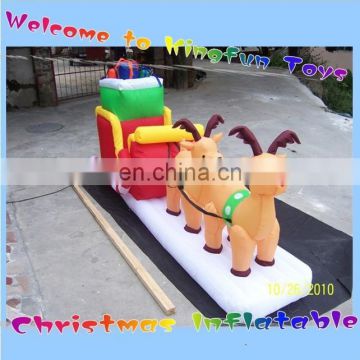 2015 New year inflatable Santa Claus with carriage