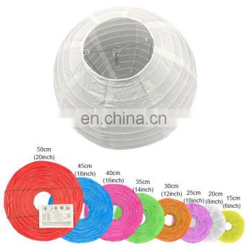 Led paper lantern (support custom package) hanging Round Chinese paper lantern with led light