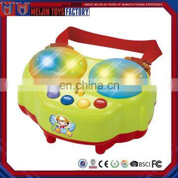 hot selling Children kindergarden preschool educational toys double beat drums with musical light