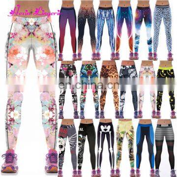 dropship custom polyster spandex one piece print leggings for women