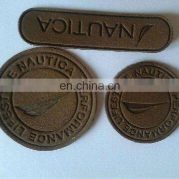 metal leather label