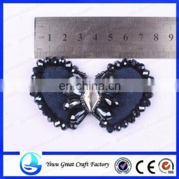 Fashion handmade shoes flower manufacturer to supply the new crystal beads