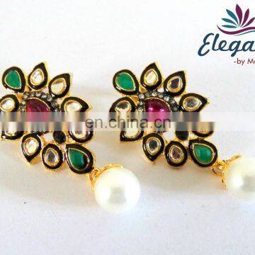 Indian Victorian earrings - Victorian kundan earrings - wholesale Victorian earrings - online wholesale Indian jewelry earrings