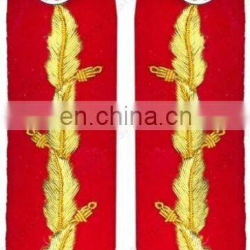 Officer Uniform Collar Gorgets, Police Goergets, Military Gorgets, British Gorget With Oak Leaf Embroidery photo-5