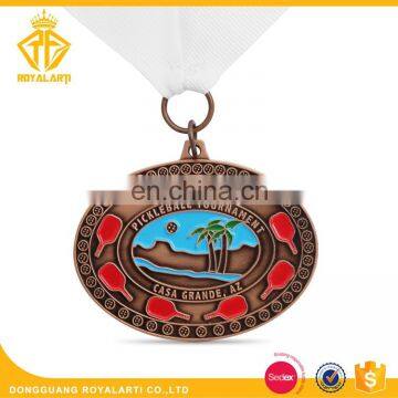 Custom Soft Enamel Sport Medal for Pickleball Tournament