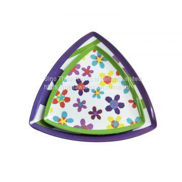 Triangle Eco-Friendly Melamine Dinner Set Plate and Cup photo-2