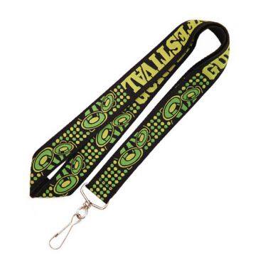 Wholesale Personalised Custom Double Sided Embroidery Jacquard Woven Logo Lanyard for Promotion photo-3