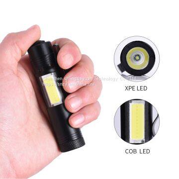 LED Flashlight 4 Modes Work Light Lamp Waterproof Lanterna Pocket Aluminum Torch For Hiking Camp With Pen Clip Lamp photo-3