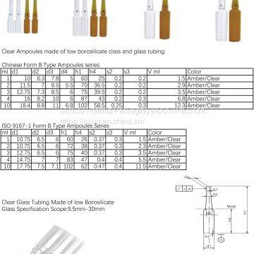 Pharmaceutical ampoule Vial 1/2/3/4/5/10/20ml