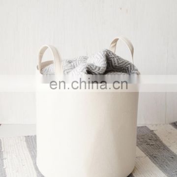 High quality 100% cotton canvas dirty clothes laundry storage basket