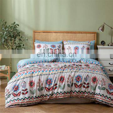 Boho Flat Sheet 3D 100% Polyester Printing Bedsheet Set Duvet Cover Set With Artwork