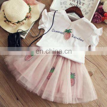 Boutique Children Clothes Top Shorts Summer Girl Clothing Set