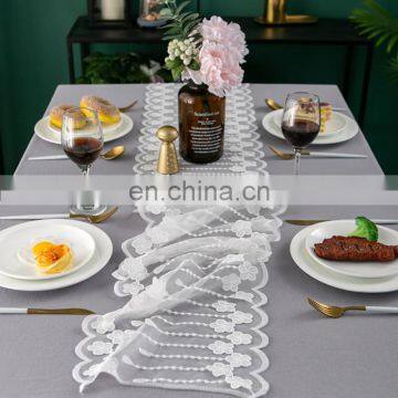 Lace Table Runner White Classy for Rustic Boho Wedding Tablecloth Table Runner photo-5