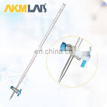 AKM LAB Glass Burette Set With PTFE Stopcock