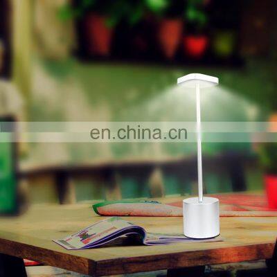 Amazon Custom Aluminum Acrylic Battery Rechargeable Lamp Restaurant Decorative LED Side Table Lamp photo-2