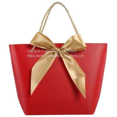 Hot Selling Eco Friendly Pink Paper Shopping Bags With Handle Customized Logo Printing Cloth Carry Bag For Botiques photo-2